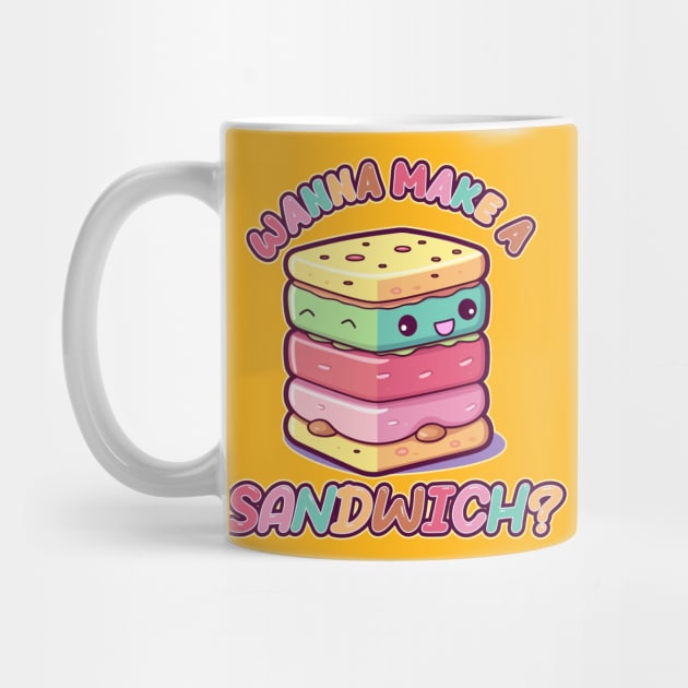 Wanna Make a Sandwich? Kawaii Ice Cream Sandwich by DanielLiamGill